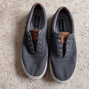 Sperry Men's Dark Gray Canvas Boat Shoes